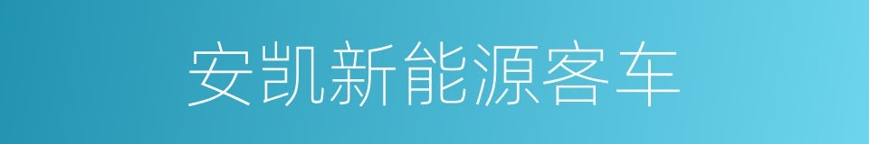 安凯新能源客车的同义词