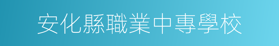 安化縣職業中專學校的同義詞