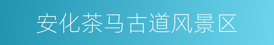 安化茶马古道风景区的同义词