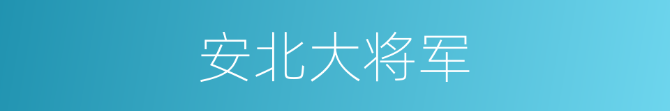 安北大将军的同义词