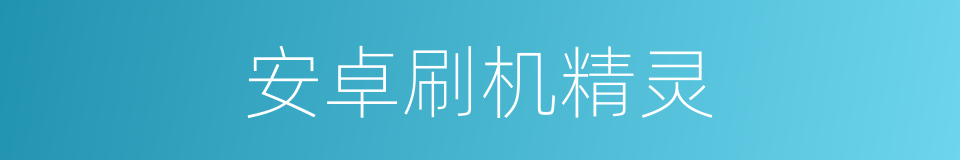 安卓刷机精灵的同义词