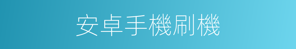 安卓手機刷機的同義詞