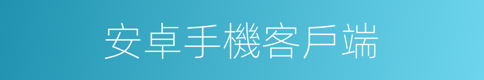 安卓手機客戶端的同義詞