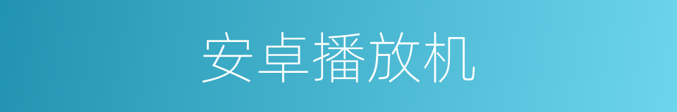 安卓播放机的同义词