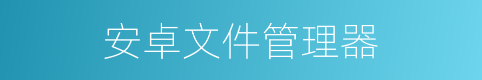安卓文件管理器的同义词