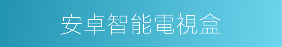 安卓智能電視盒的同義詞