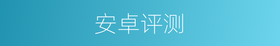 安卓评测的同义词