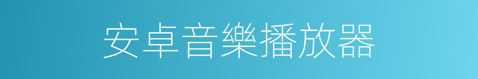 安卓音樂播放器的同義詞