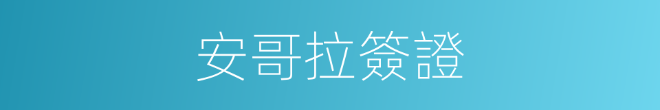 安哥拉簽證的同義詞