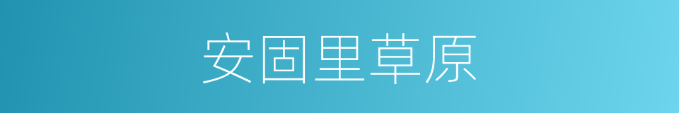 安固里草原的同义词