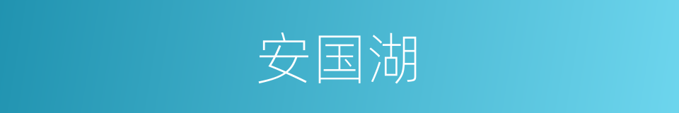 安国湖的同义词