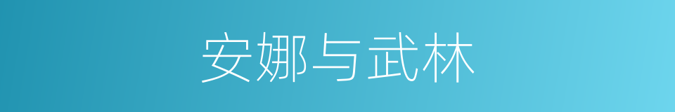 安娜与武林的同义词