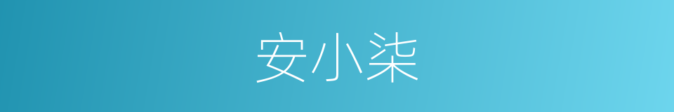 安小柒的同义词