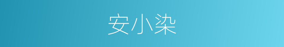 安小染的同义词