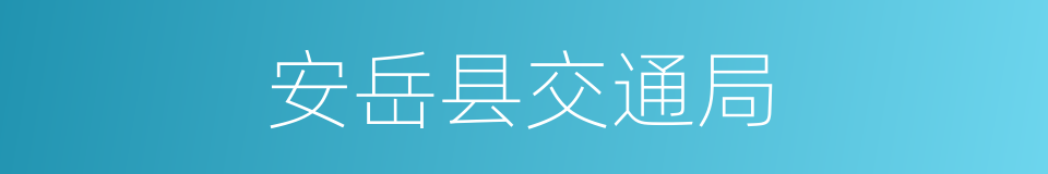 安岳县交通局的同义词