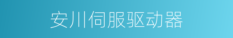 安川伺服驱动器的同义词