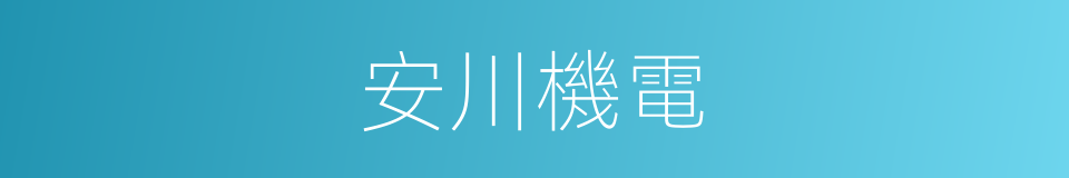 安川機電的同義詞