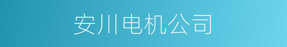 安川电机公司的同义词