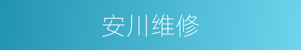 安川维修的同义词