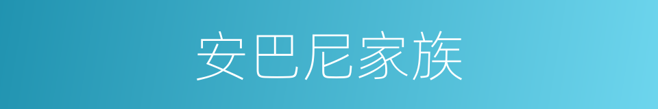 安巴尼家族的同义词