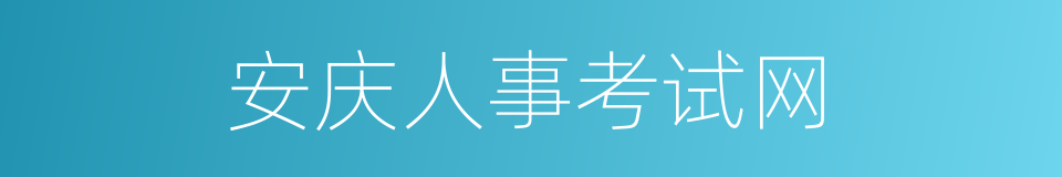 安庆人事考试网的同义词