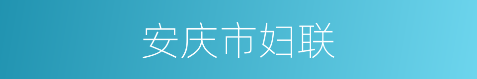 安庆市妇联的同义词