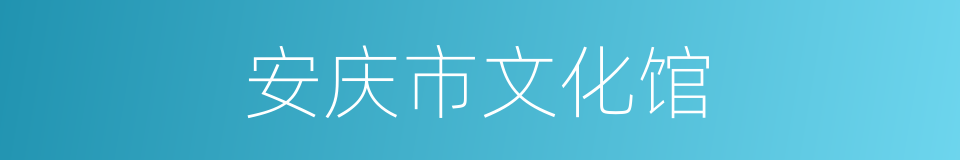 安庆市文化馆的同义词