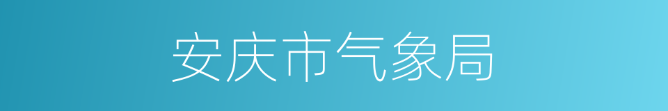 安庆市气象局的同义词