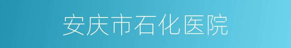 安庆市石化医院的同义词