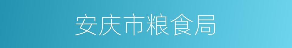 安庆市粮食局的同义词