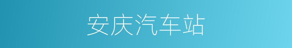 安庆汽车站的同义词