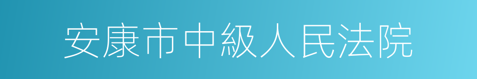 安康市中級人民法院的同義詞