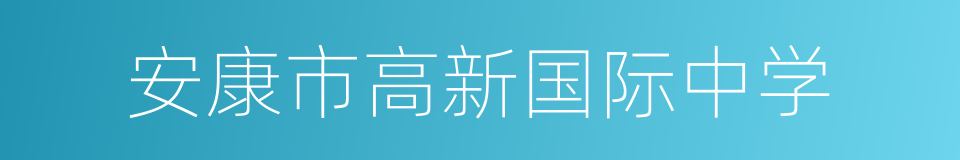 安康市高新国际中学的同义词