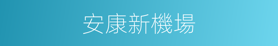 安康新機場的同義詞