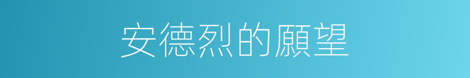 安德烈的願望的同義詞