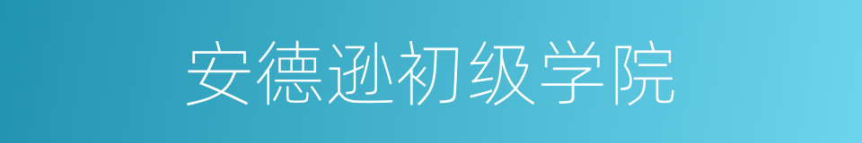 安德逊初级学院的同义词