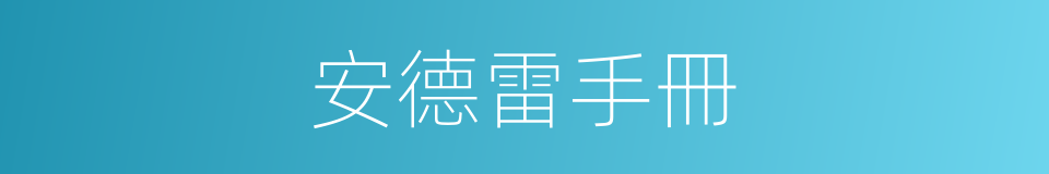 安德雷手冊的同義詞