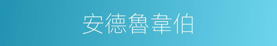 安德魯韋伯的同義詞