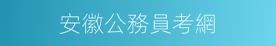 安徽公務員考網的同義詞