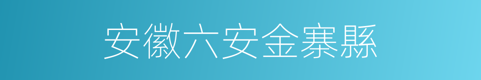 安徽六安金寨縣的同義詞