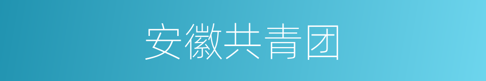 安徽共青团的同义词