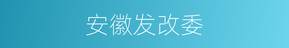 安徽发改委的同义词