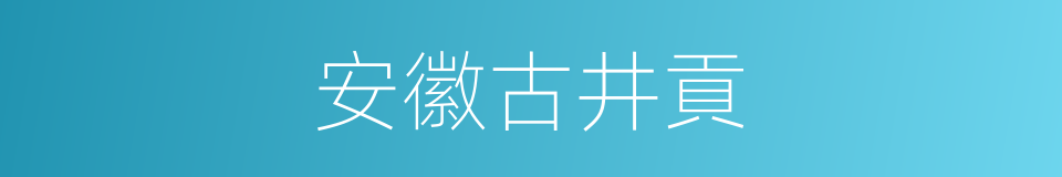 安徽古井貢的同義詞