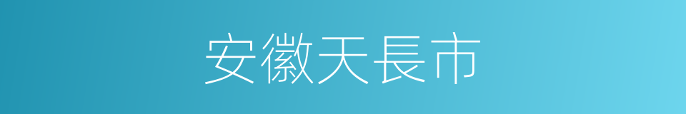 安徽天長市的同義詞