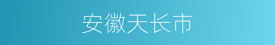 安徽天长市的同义词