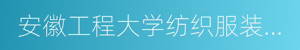 安徽工程大学纺织服装学院的同义词