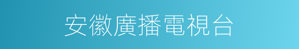 安徽廣播電視台的同義詞