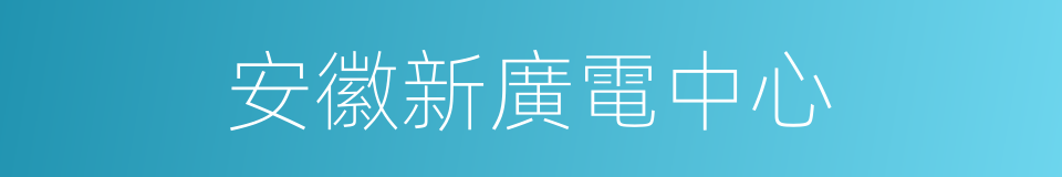 安徽新廣電中心的同義詞