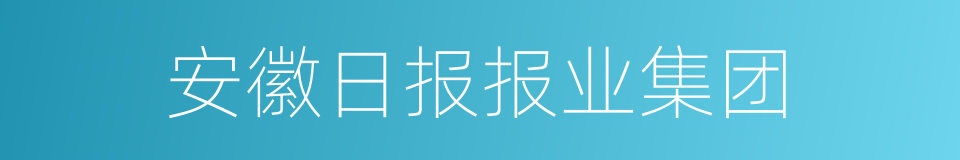 安徽日报报业集团的同义词