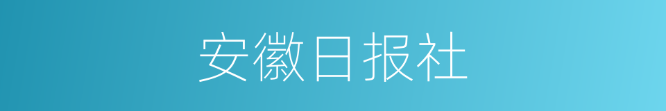 安徽日报社的同义词